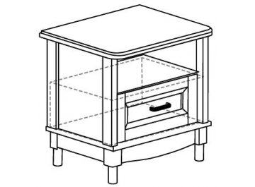 Прикроватная тумба Прованс №413