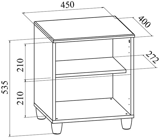 Прикроватная тумба Соня Премиум СО-15К ясень патина