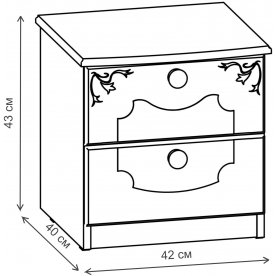 Тумба прикроватная Орхидея СП-002-16 ольха с патиной