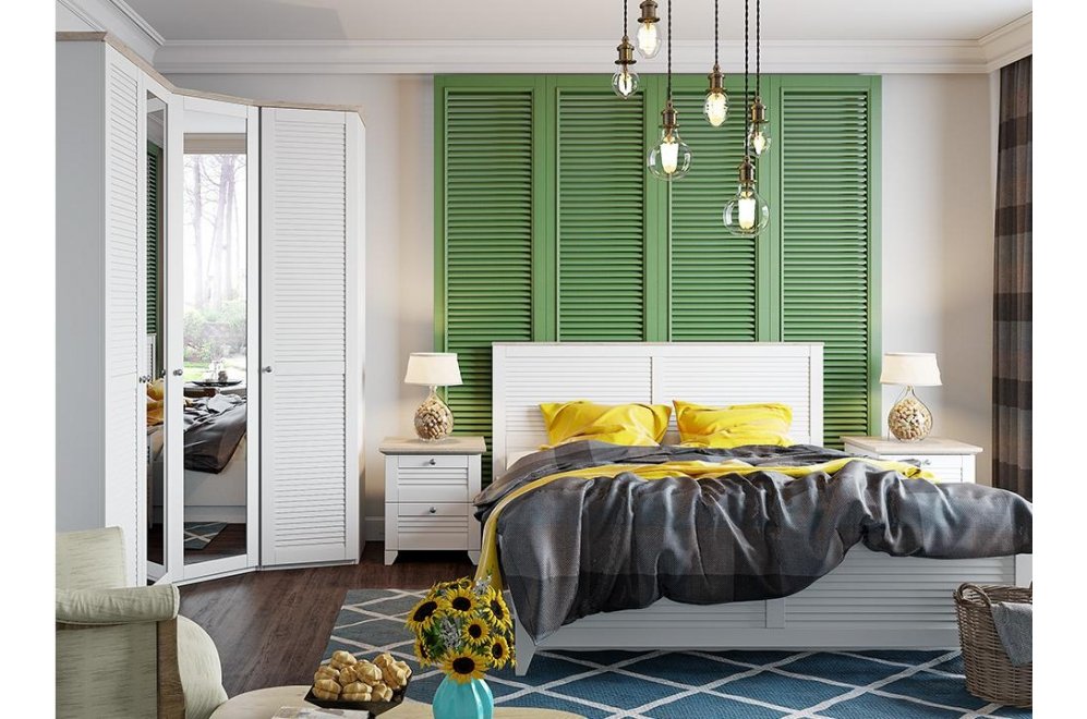 Спальня Ривьера белая (комплектация 2)