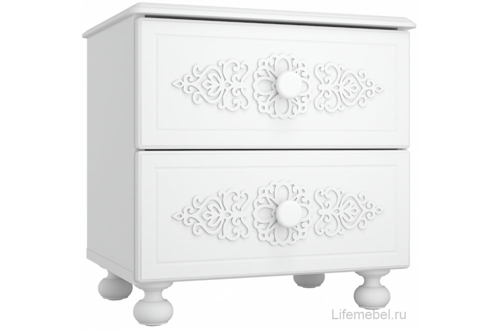 Спальный гарнитур Ассоль белое дерево комплектация 4