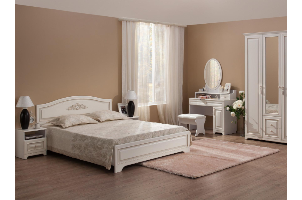 Спальный гарнитур Белла белый/ джелато софт (комплектация 2)