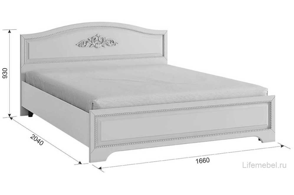 Спальный гарнитур Белла белый/ джелато софт (комплектация 2)