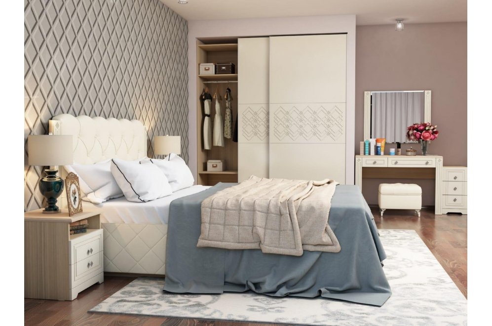 Спальный гарнитур Капелла туя светлая комплектация 1