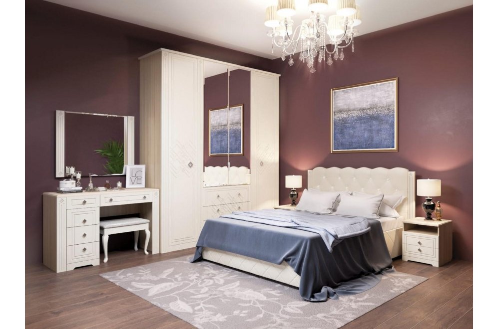 Спальный гарнитур Капелла туя светлая комплектация 2
