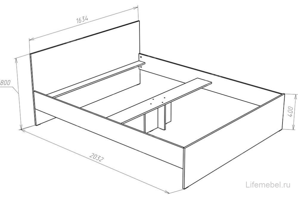 Спальный гарнитур Хай-тек сонома комплектация 1