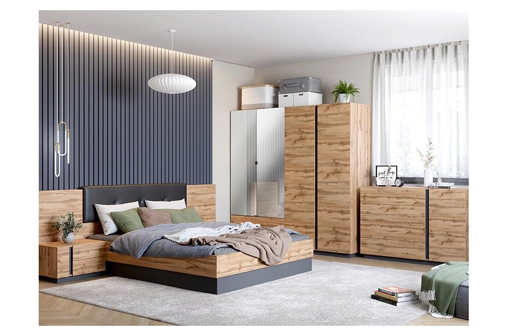 Спальный гарнитур Тахо дуб вотан / графит