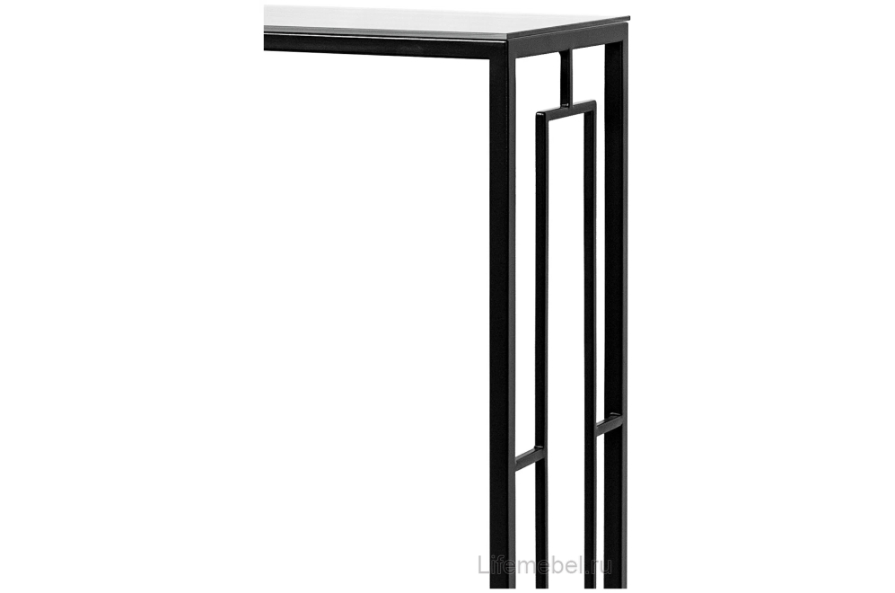 Консольный столик Akur Loft London 1200 черный / матовое стекло