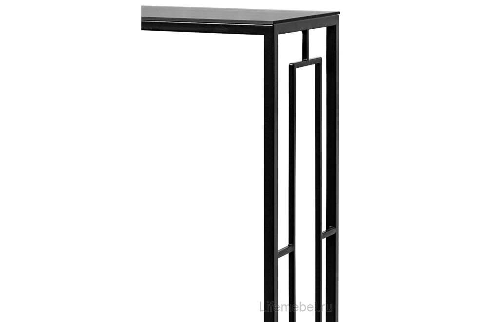 Консольный столик Akur Loft London 1200 черный / тонированное стекло