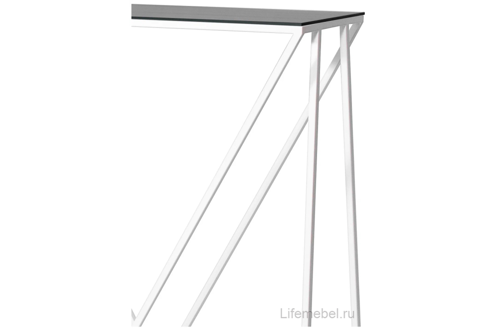 Консольный столик Akur Loft Madrid 1200 белый / тонированное стекло
