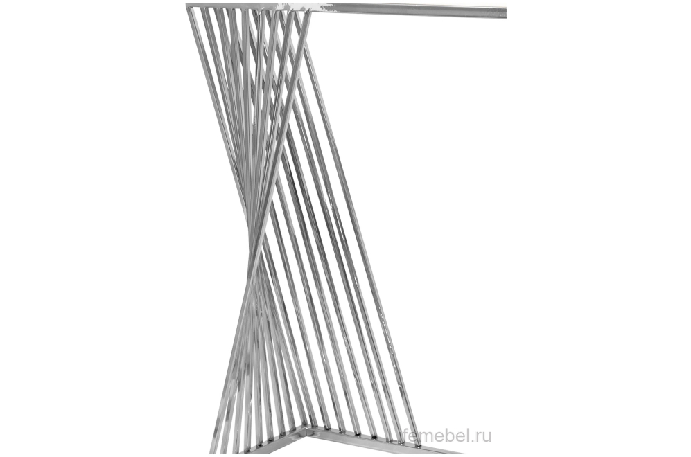 Консольный столик Akur Loft Rome 1200 хром / прозрачное стекло