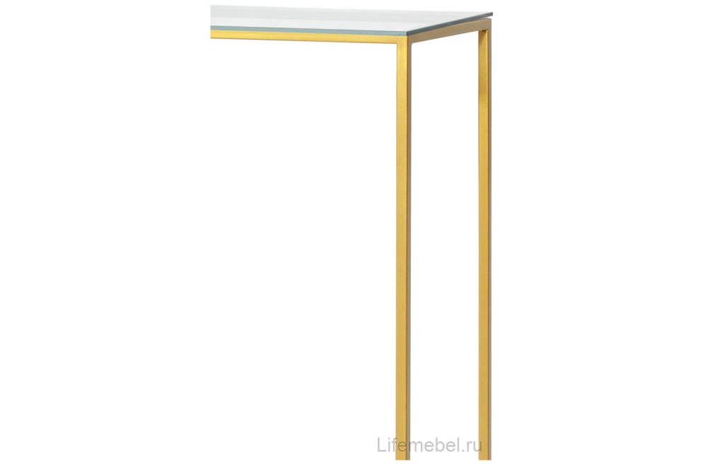 Консольный столик Akur Loft Varna 1200 золото / прозрачное стекло