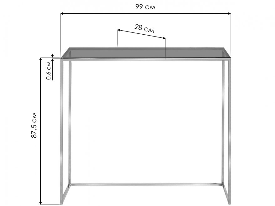 Консольный столик Akur Loft Varna золото / прозрачное стекло
