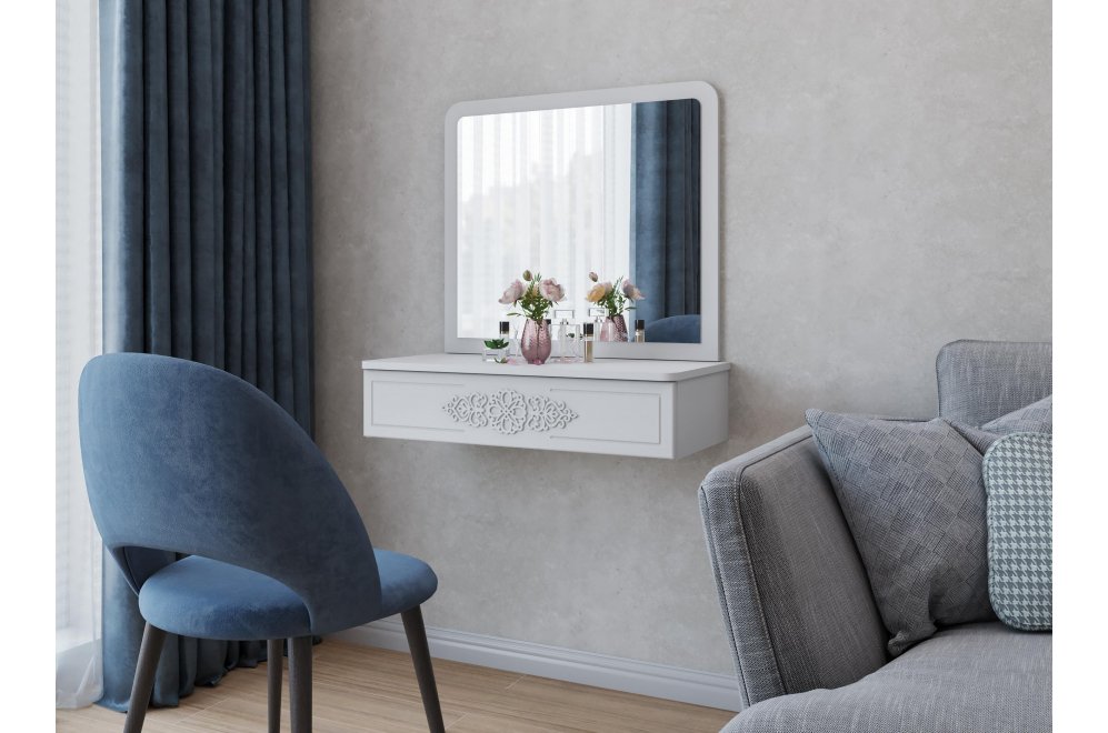 Подвесной столик АС-69-ТН-30 белое дерево