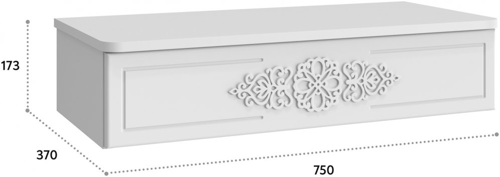 Подвесной столик Ассоль АС-69 белое дерево
