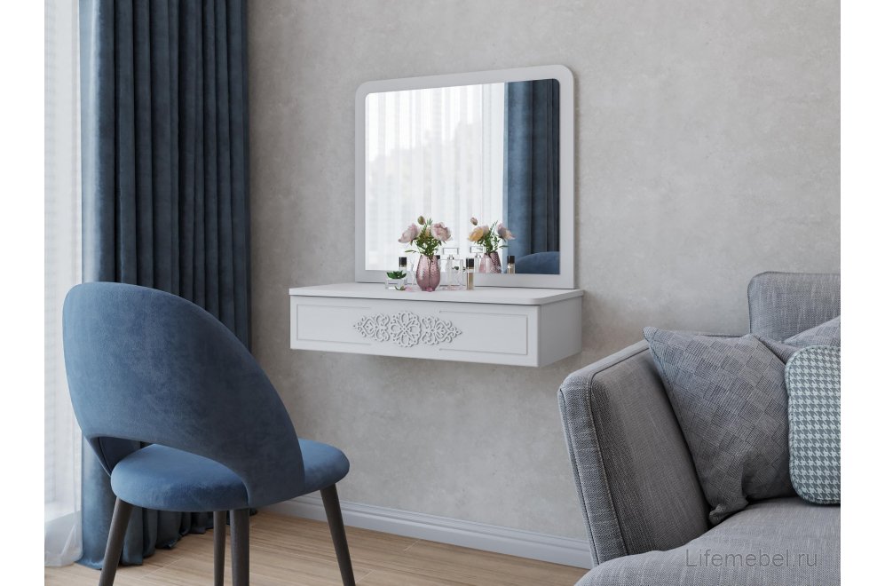 Подвесной столик Ассоль АС-69 белое дерево