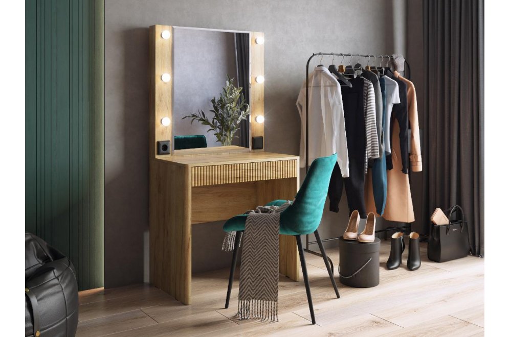 Туалетный столик Адам дуб крафт золотой