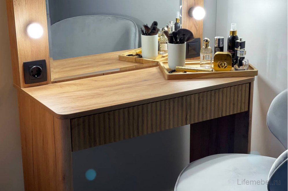 Туалетный столик Адам дуб крафт золотой