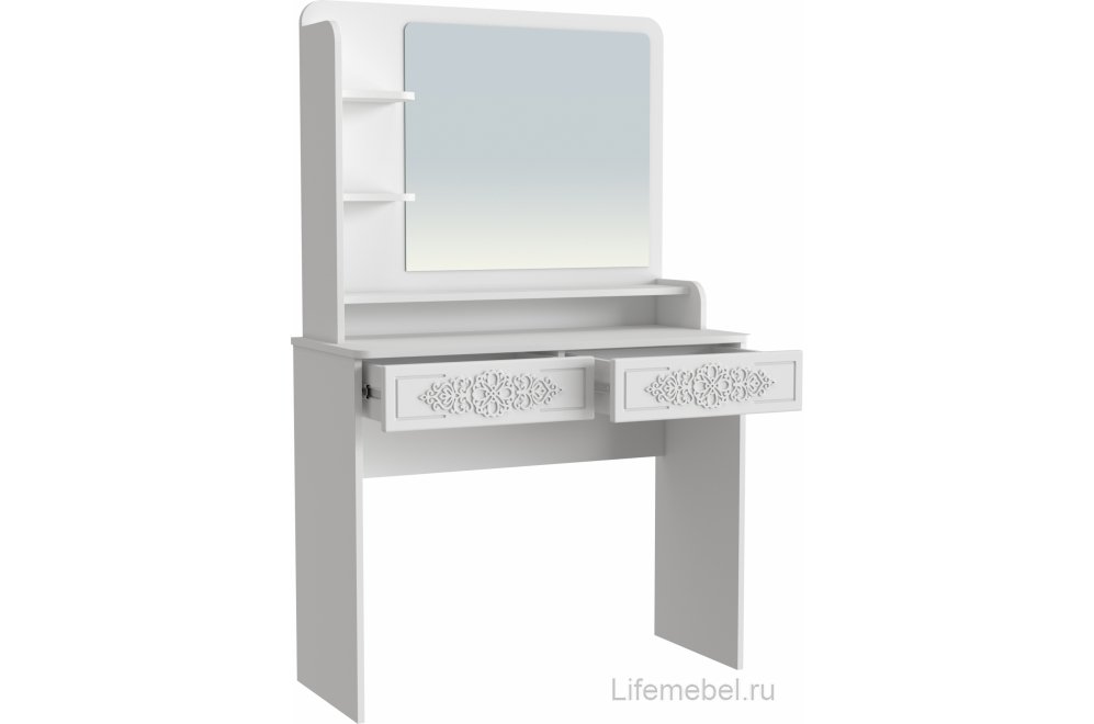 Туалетный столик Ассоль Лайт ТСН-2 белое дерево
