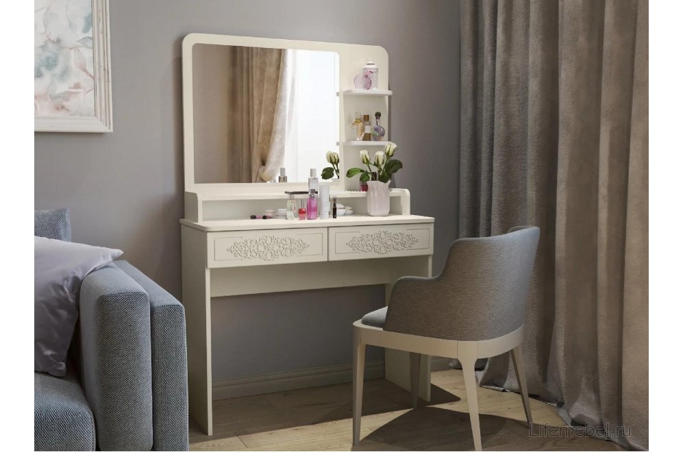 Туалетный столик Ассоль Лайт ТСН-3 ваниль