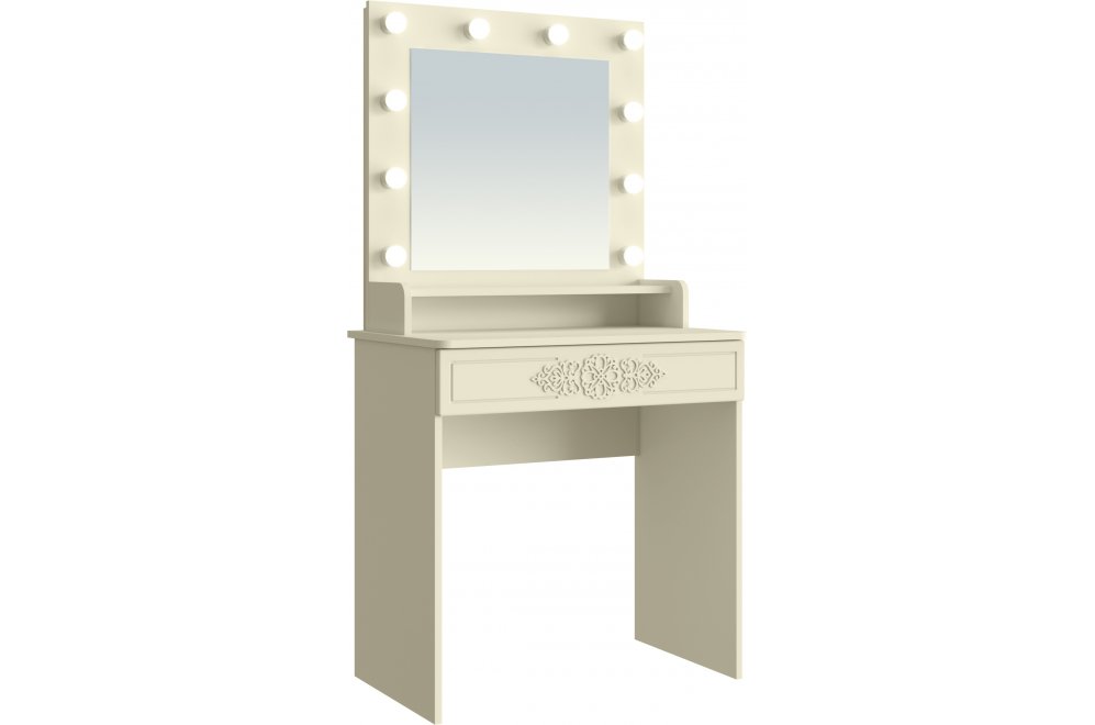 Туалетный столик Ассоль Лайт ТСН-4 ваниль с зеркалом