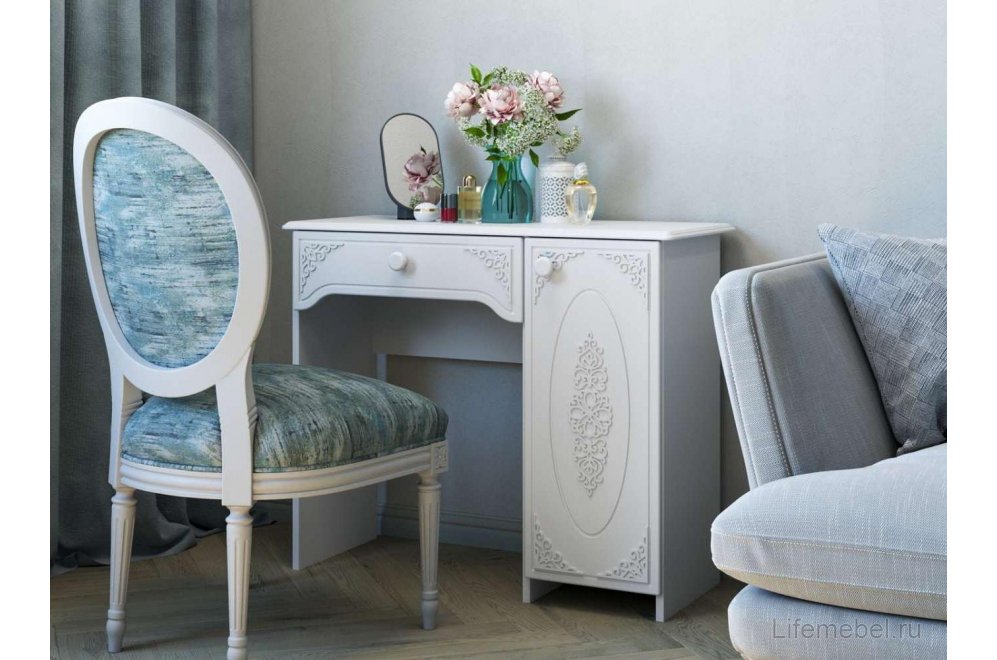 Туалетный столик Ассоль Лайт ТСН-6 белое дерево