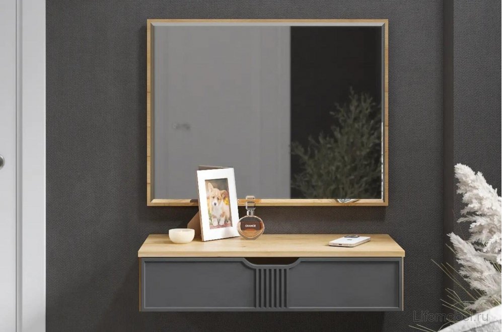 Туалетный столик ЭЛ-22 ЭЛ-24 дуб крафт золотой / графит