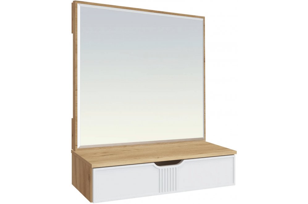 Туалетный столик ЭЛ-22 ЭЛ-24 дуб крафт золотой / меренга