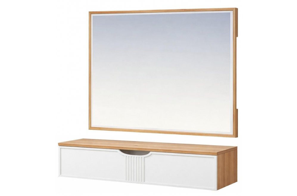 Туалетный столик Эмилия дуб крафт золотой / меренга комплектация 1