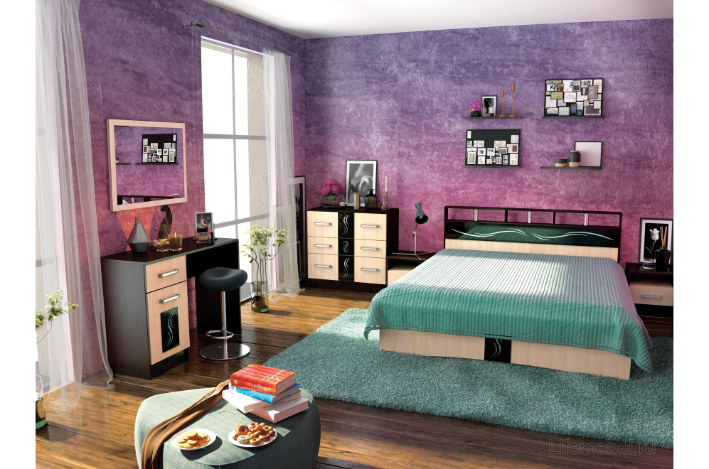 Туалетный столик Эрика венге / дуб молочный