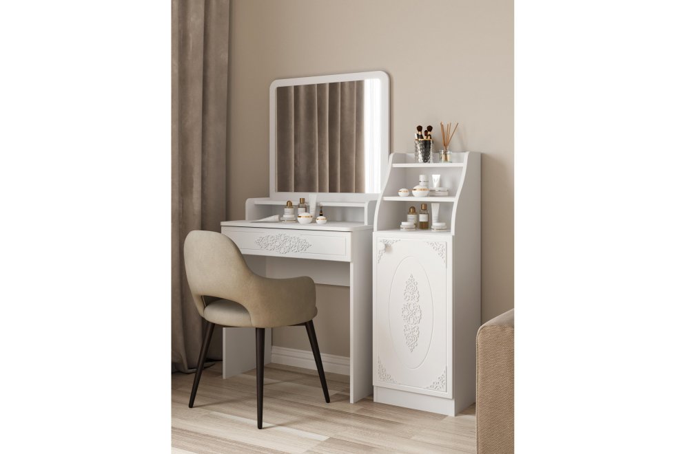 Туалетный столик Ассоль АС-6401 белое дерево