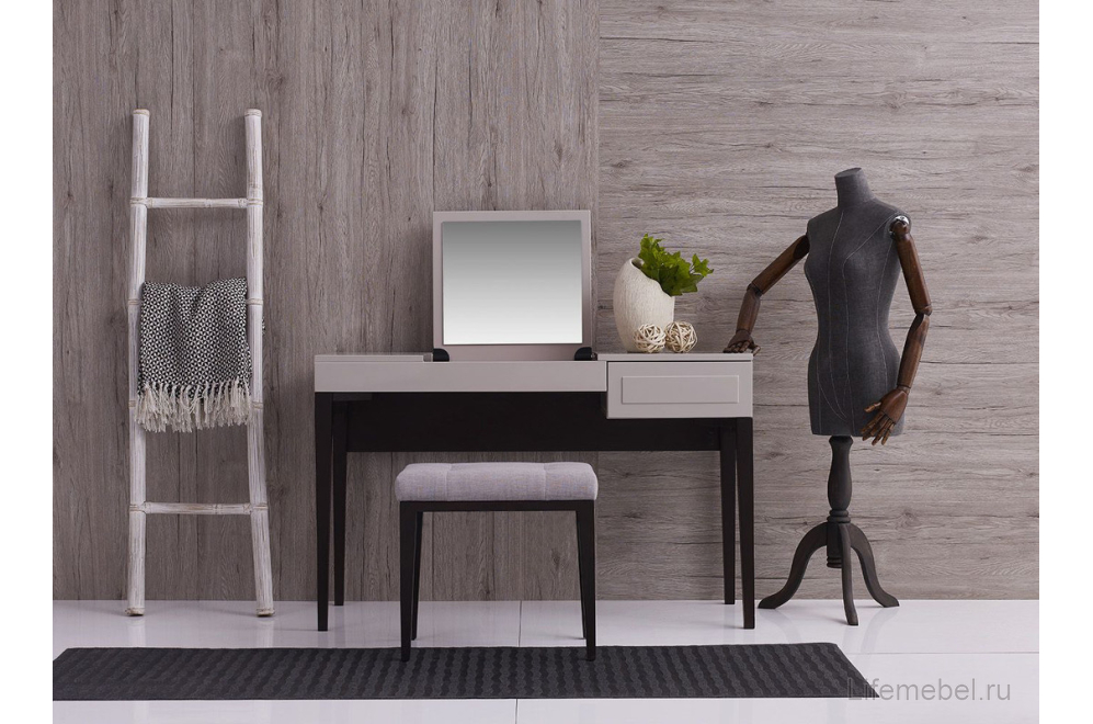 Туалетный столик Marbella MDI.LDT.MRB.7 шпон ореха / матовый серо-бежевый лак