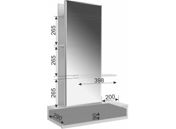 Туалетный столик Мария навесной