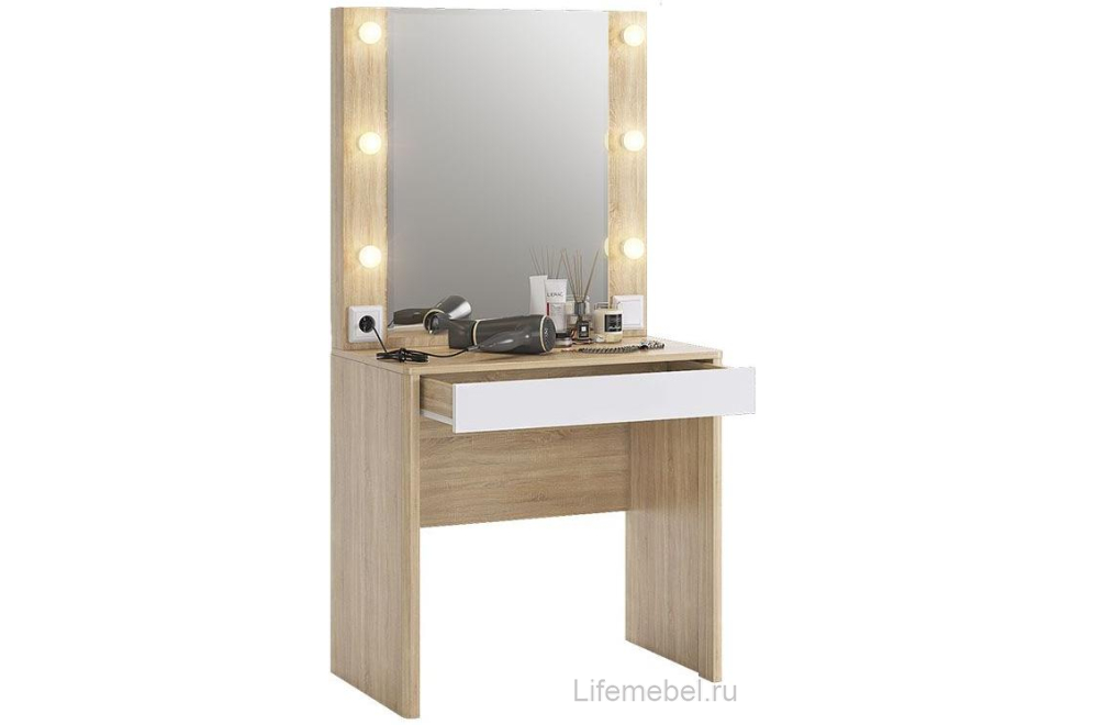 Туалетный столик / Трюмо Зара SMZ-03.1623 дуб сонома / белый