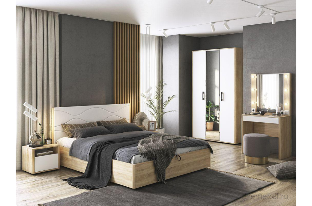 Туалетный столик / Трюмо Зара SMZ-03.1623 дуб сонома / белый