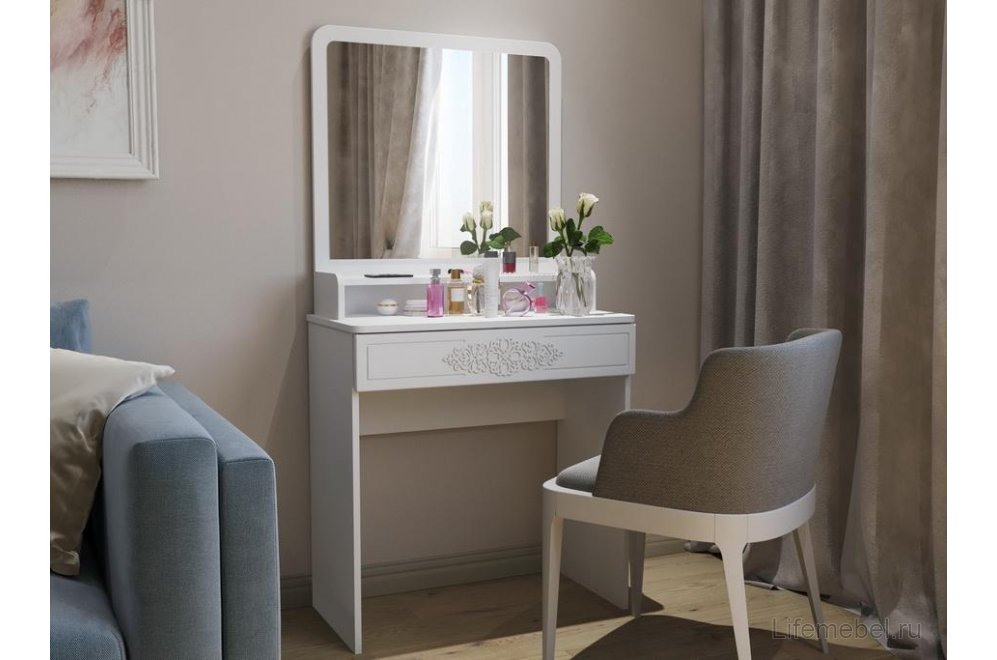 Туалетный столик ТС-15К белое дерево