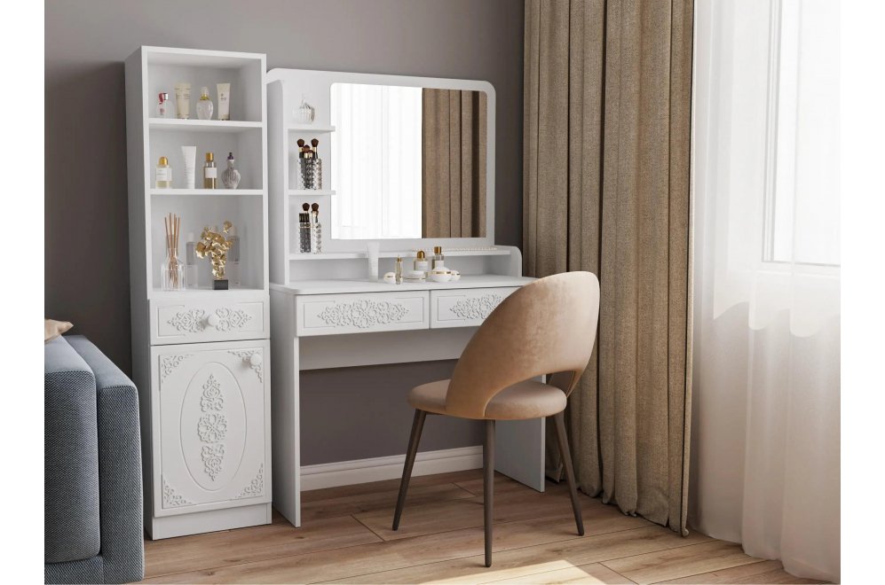 Туалетный столик Ассоль АС-6501 белое дерево