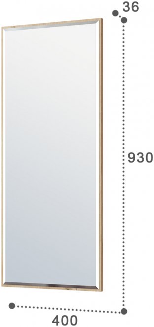 Зеркало Эмилия ЭЛ-5 дуб крафт золотой