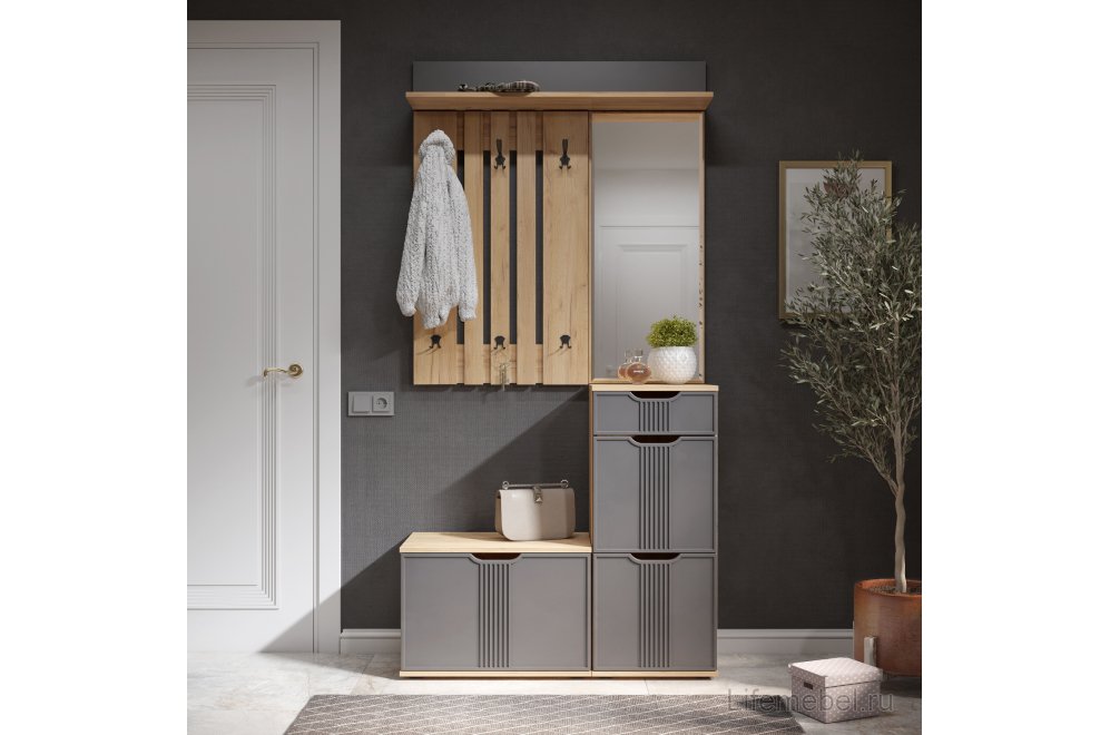 Зеркало Эмилия ЭЛ-5 дуб крафт золотой