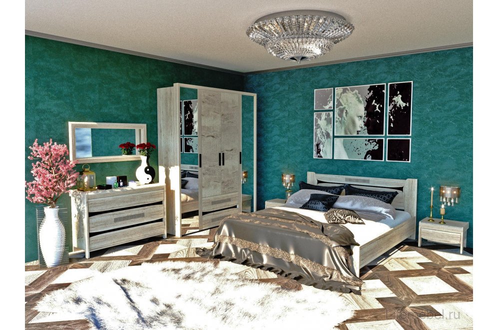 Зеркало Мале дуб галифакс белый 