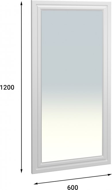 Зеркало Монблан МБ-40 белое дерево