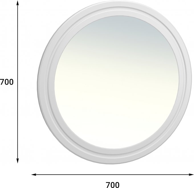 Зеркало Монблан МБ-42 белое дерево