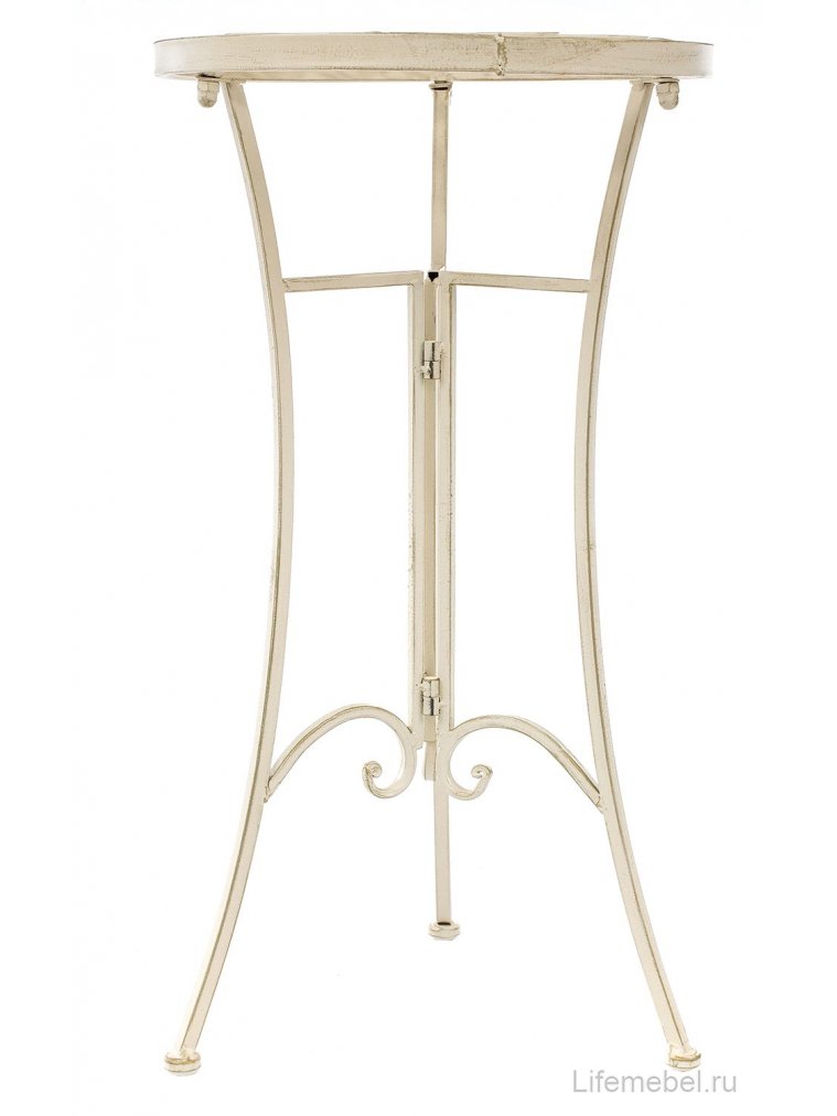 Подставка круглая в виде столика Шарлотт белая