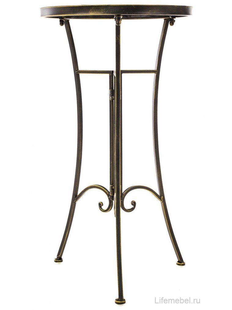 Подставка круглая в виде столика Шарлотт бронза