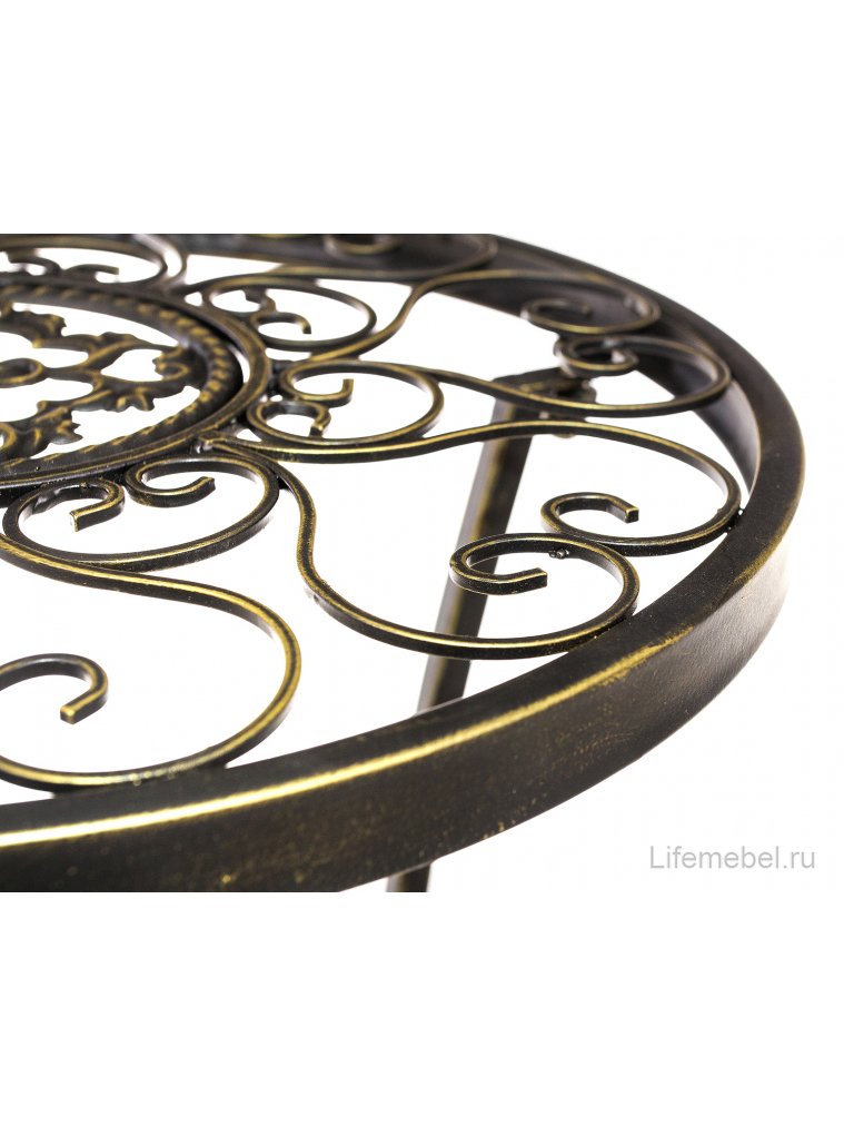 Подставка круглая в виде столика Шарлотт бронза