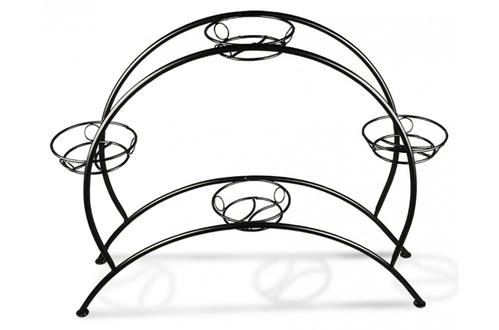 Цветочница Колесо 4060 черная матовая