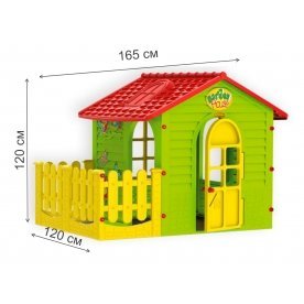 Детский домик с забором 10839