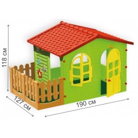 Детский домик с забором садовый 10498