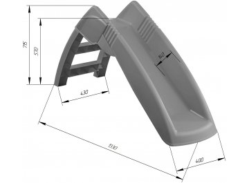Пластиковая горка Kids 608 красный / голубой