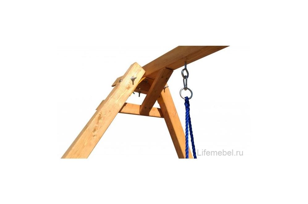 Качели детские деревянные подвесные Антилопа двойные